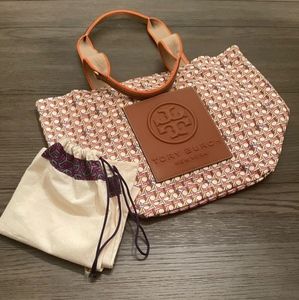 Tory Burch canvas/leather tote bag